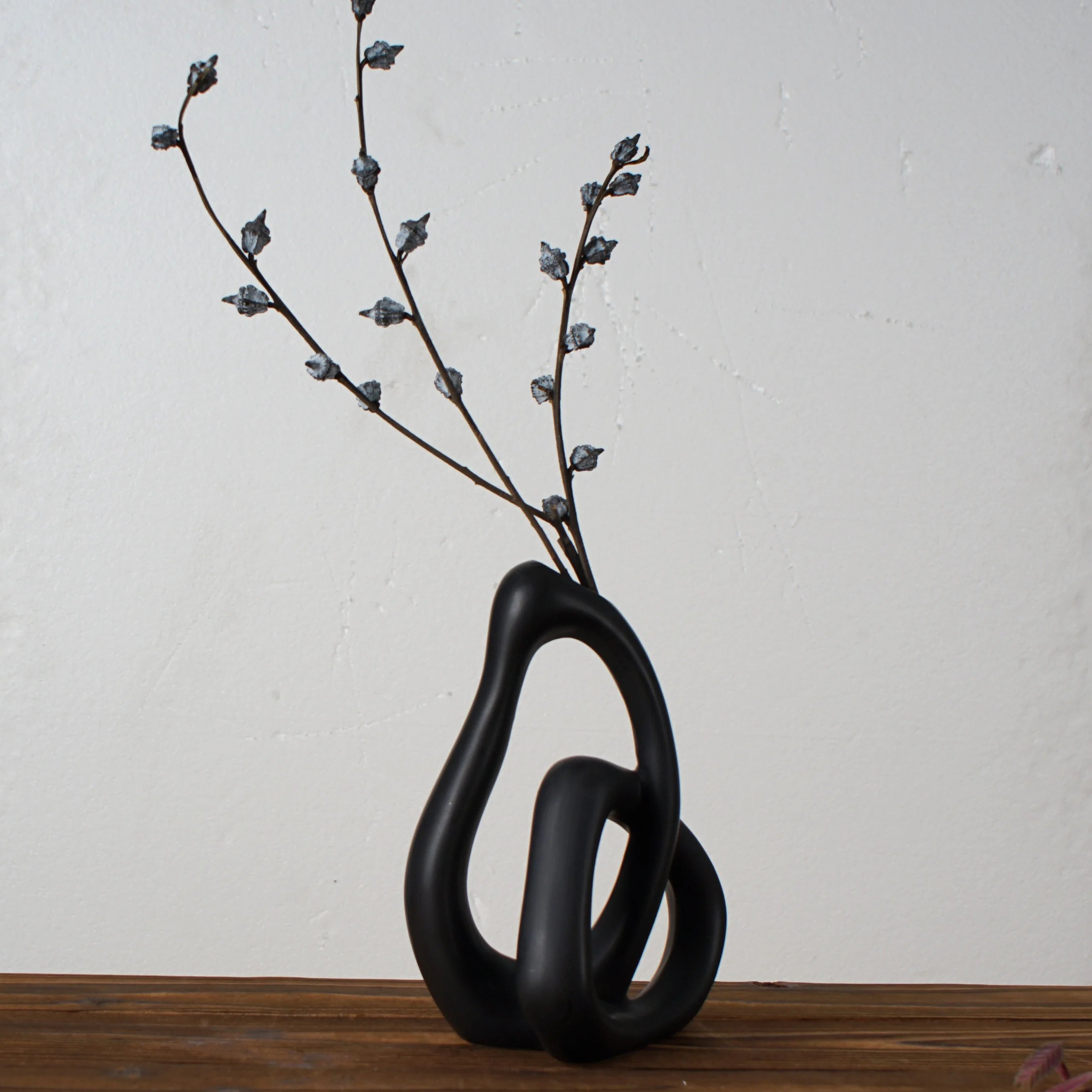 -Abstract Ceramic Vase, Flower Arrangement, Living Room, Table Office, Home Decoration Accessories, Interior Pampas Grass