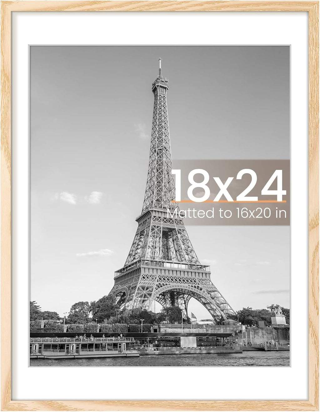 8.5x11 Black Picture Frame – Wall Hanging Display with Mat