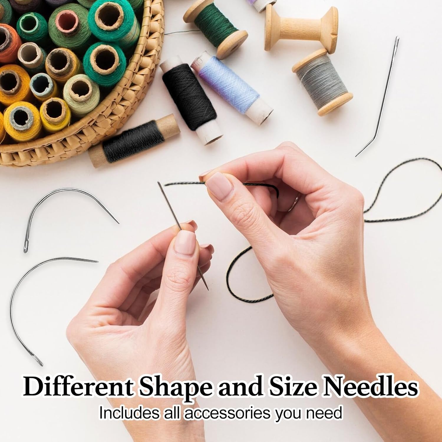 25Pcs 32Mm Hairpieces Snap Clips U Shape Wig Clips for Hair Extensions Making Wig Accessories Set Tools (Black)