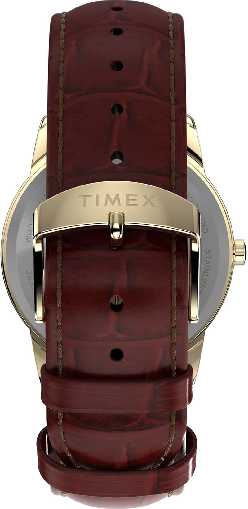 Men'S Easy Reader 35Mm Watch - Brown Strap White Dial Gold-Tone Case