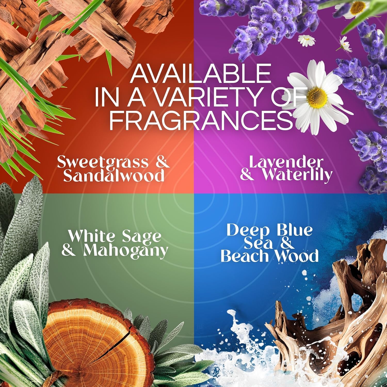 Scented Oils Advanced Gadget, Essential Oils, Room Freshener, Air Freshener, 4 Ct