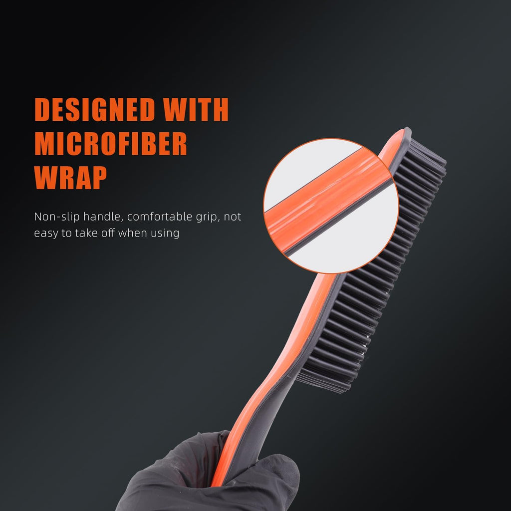 Pet Hair Brush, 2Pcs Pet Hair Removal Brush,Triangular Wedge Tip,Rubber Bristles to Trap and Remove Hair,Metal-Free Design,Ergonomic Design Great for Cars,Trucks,Suvs,Rvs, Home,Furniture&More