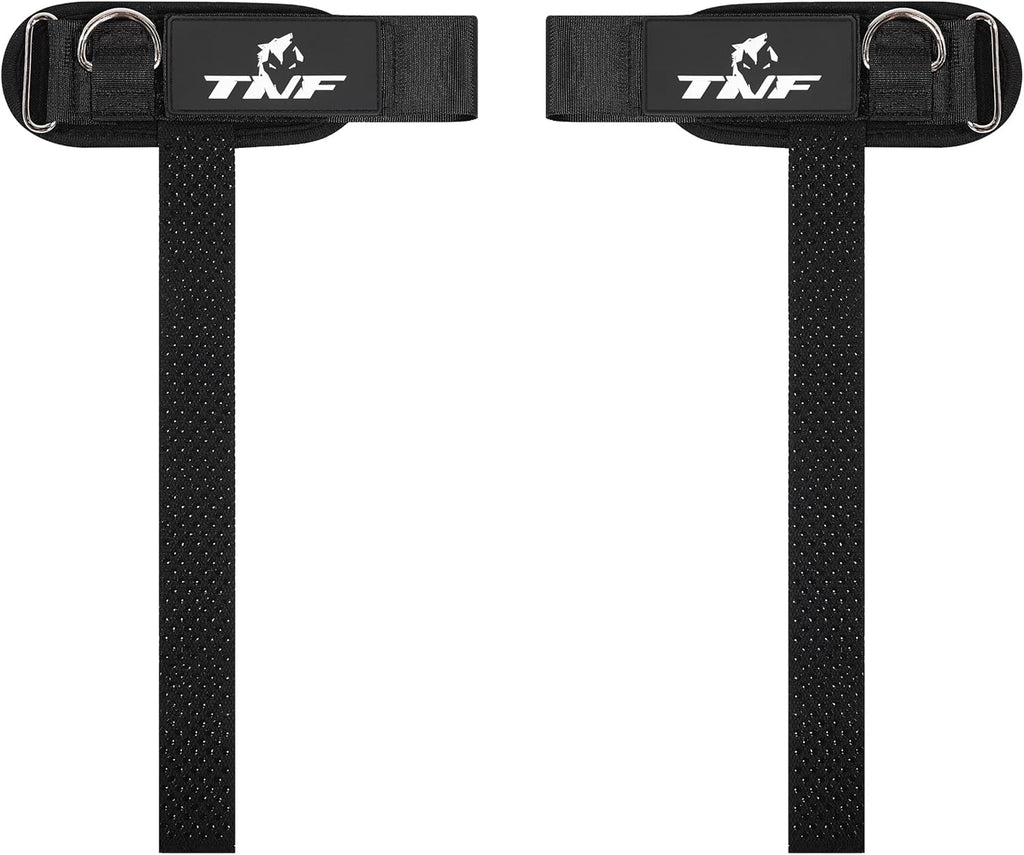 Weight Lifting Straps with Cuffed D Ring, Wrist Support for Men, Heavy Duty Thick Comfortable Lifting Straps, Secure Fit, Enhanced Grip, Straps for Weightlifting & Gym Training, Black