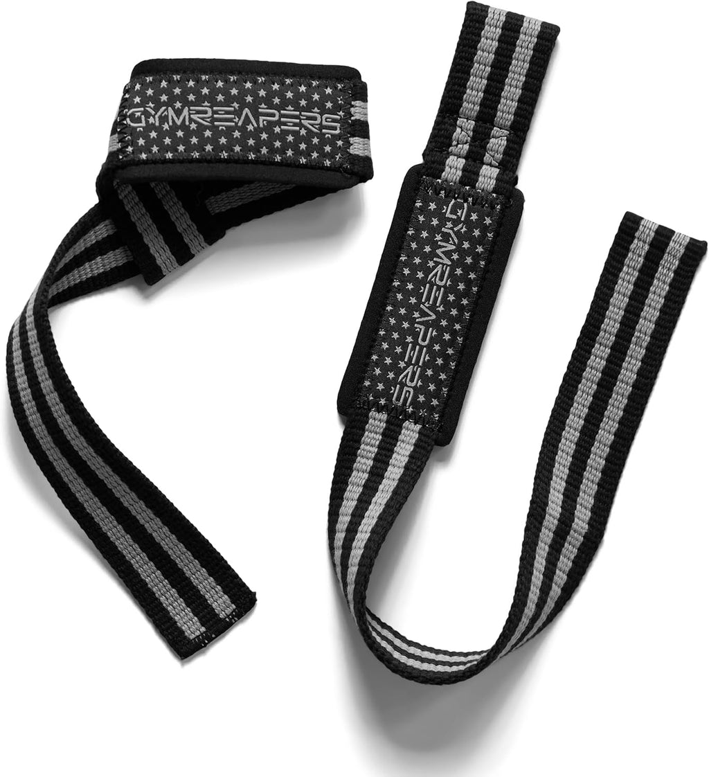Lifting Wrist Straps for Weightlifting, Bodybuilding, Powerlifting, Strength Training, & Deadlifts - Padded Neoprene with 18 Inch Cotton