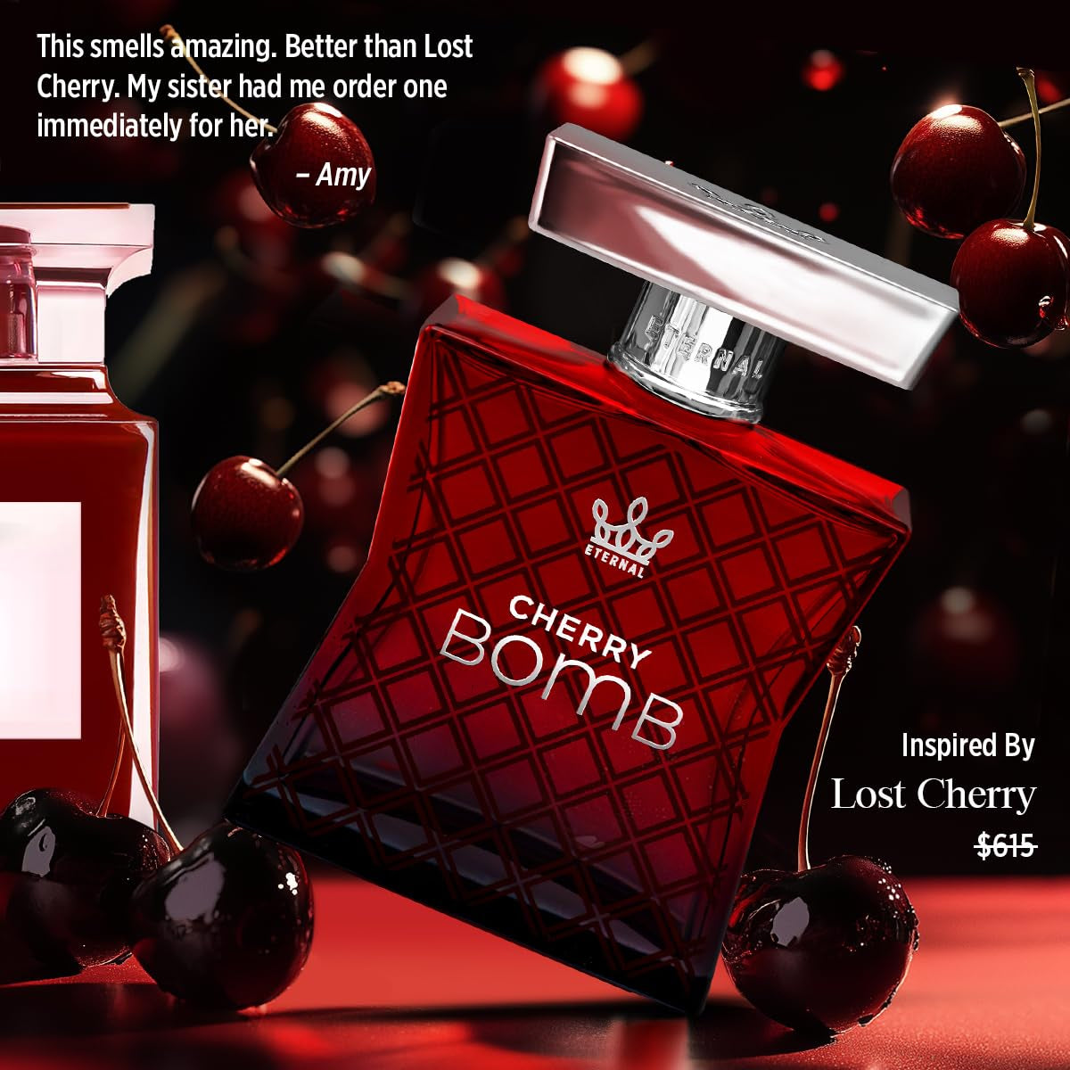 - Eternal Cherry Bomb - Inspired by Lost Luxury Cherry Perfume - 3.4 Oz (100Ml) - Eau De Parfum - Long-Lasting - Vegan - Clean Ingredients - Unisex Perfume - 2000 Sprays per Bottle