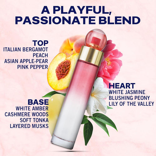 360° Coral Eau De Parfum Spray for Women - Perfume for Women, Floral & Fruity Fragrance, EDP, Designer Scent for Her, Long Lasting - 3.4 Fl Oz (100 Ml)