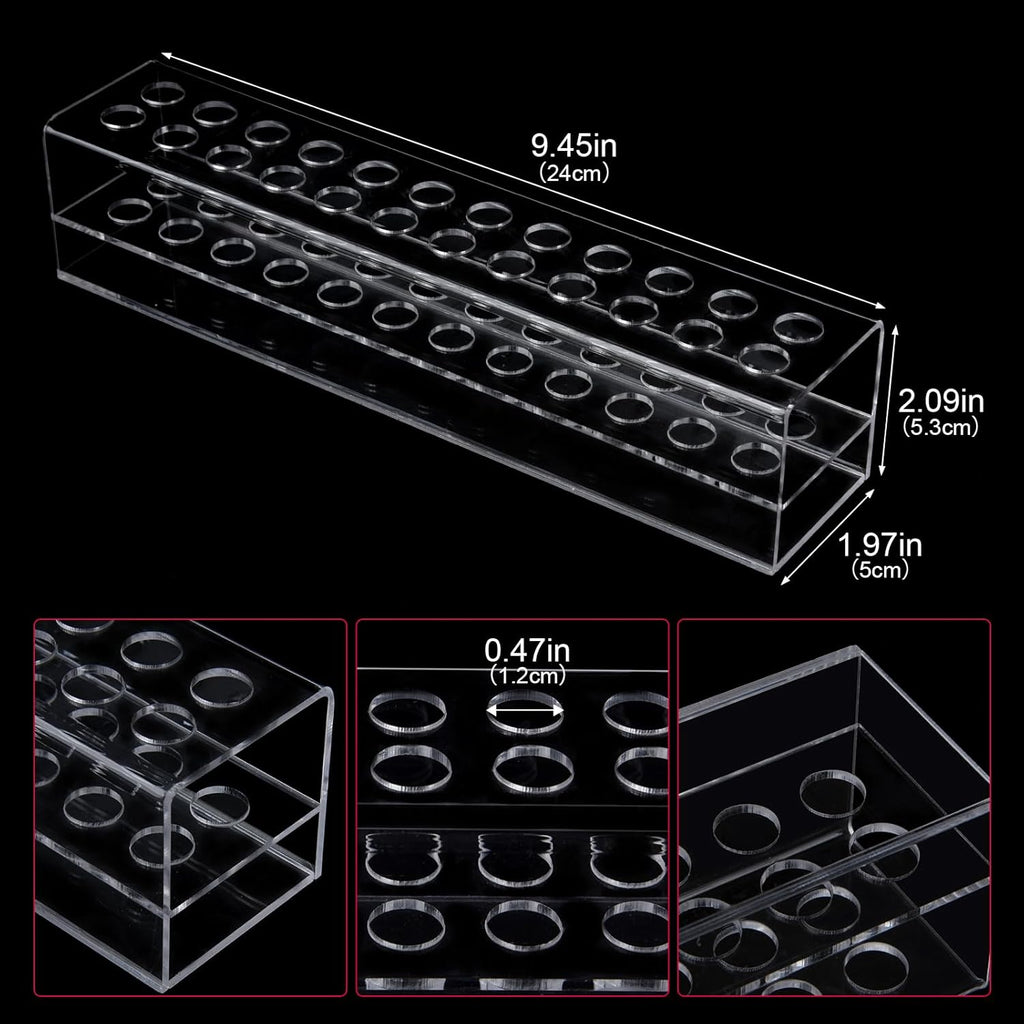 Nail Art Tool Organizer, Nail Brush Holder, Nail Technician Gifts, Storage for Storing Pro Beauty Finger Nailcare Art Kit Tools Makeup Display Case Refillable Container Holder Organization