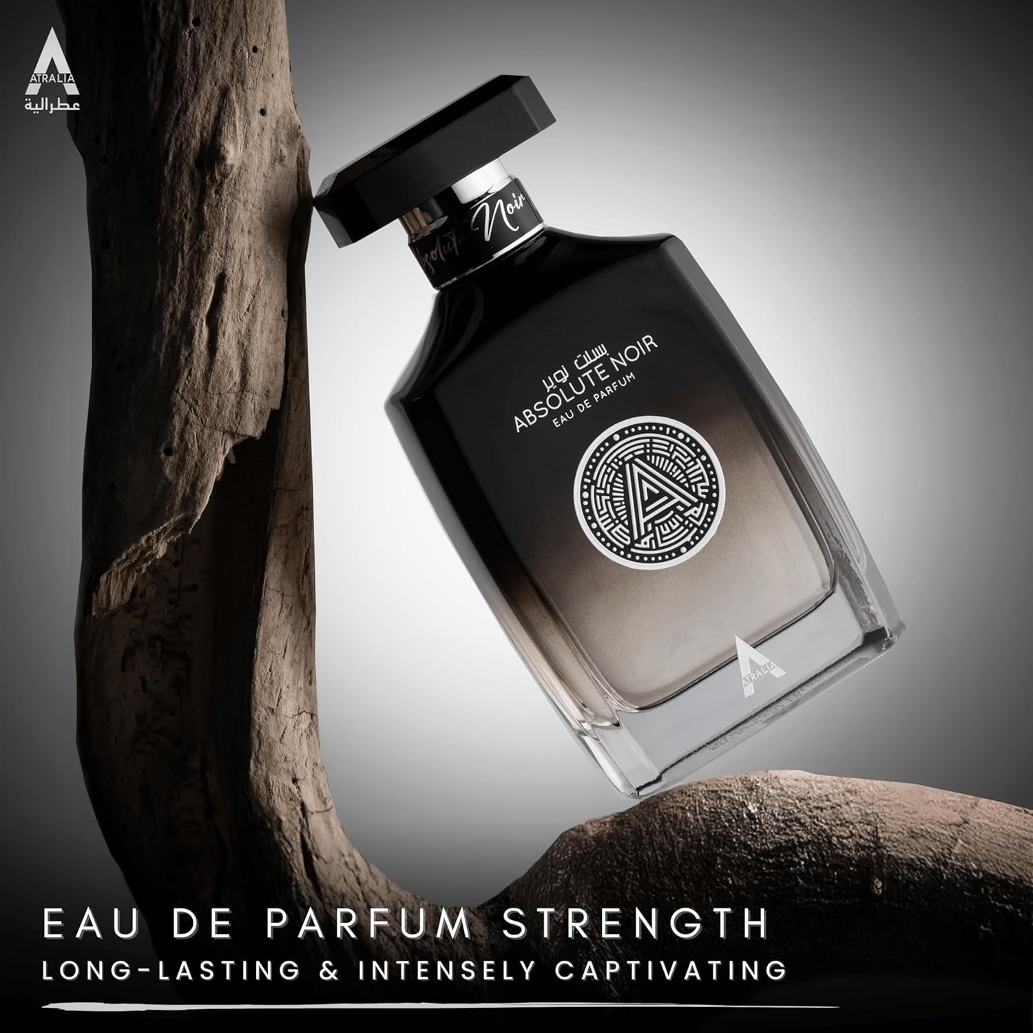 Absolute Noir Eau De Parfum for Men 100Ml 3.4Oz - Luxurious and Long Lasting Fragrances with Top Notes of Bergamot, Lemon, Grapefruit, Pink Pepper