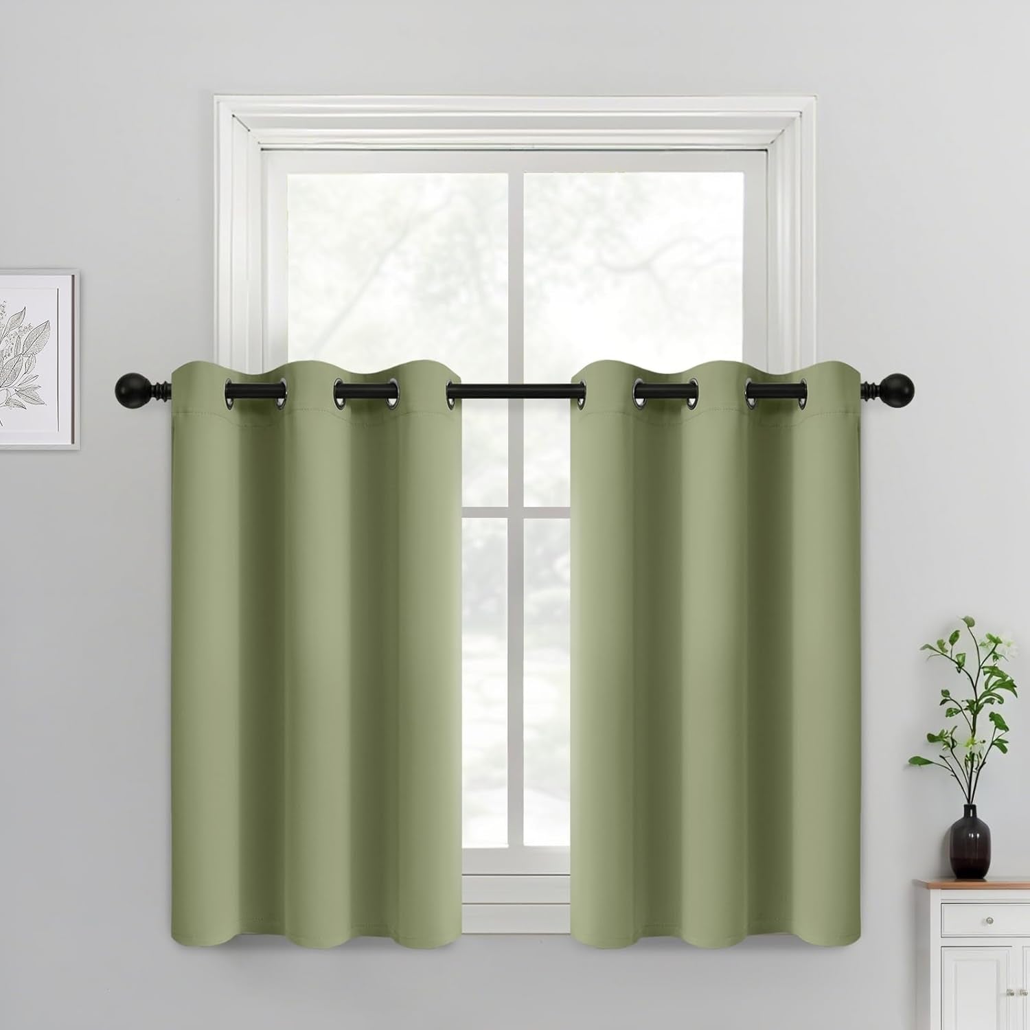 Room Darkening Gray Blackout Curtains 84 Inch Long Light Blocking Thermal Insulated Window Treatment Grommet Drapes for Bedroom Living Room, 52W X 84L, Grey Curtains, 2 Panels