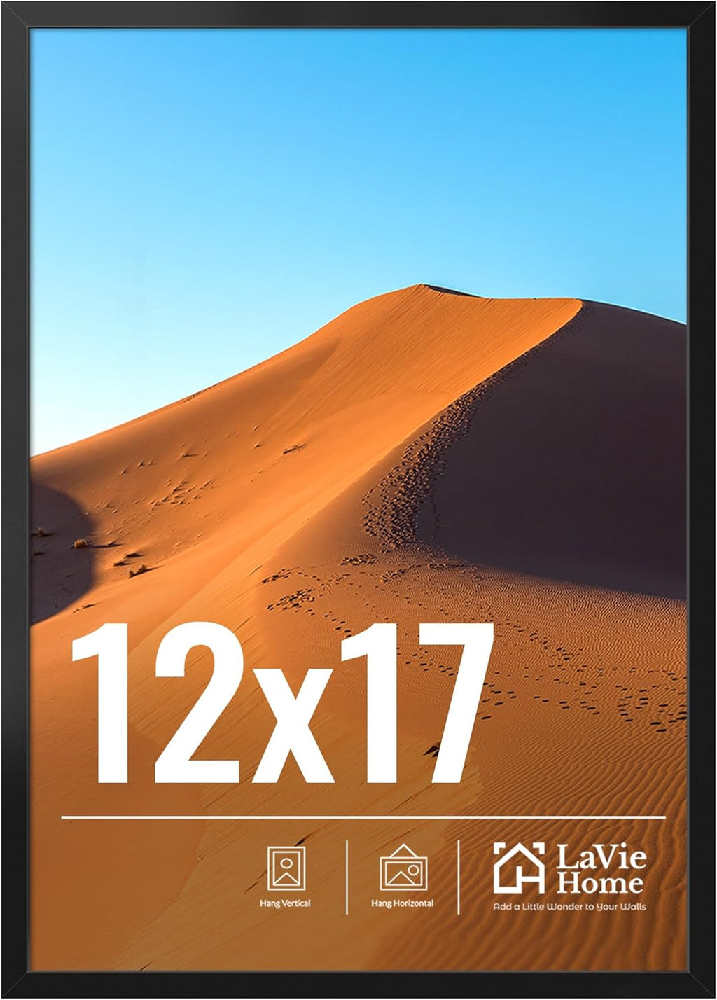 11x14 Black Picture Frame – Wall Display Classic Collection