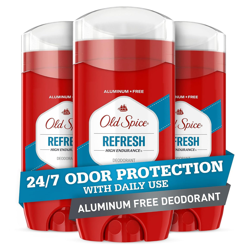 Aluminum Free Deodorant for Men, High Endurance, 24/7 Sweat Defense & Odor Protection to Eliminate Odors, 24/7 Freshness & Lasting Scent, Sport Scent, 3.0 Oz (Pack of 3)