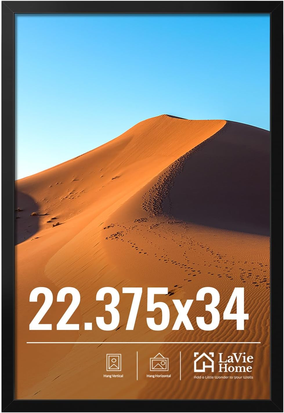 11x14 Black Picture Frame – Wall Display Classic Collection