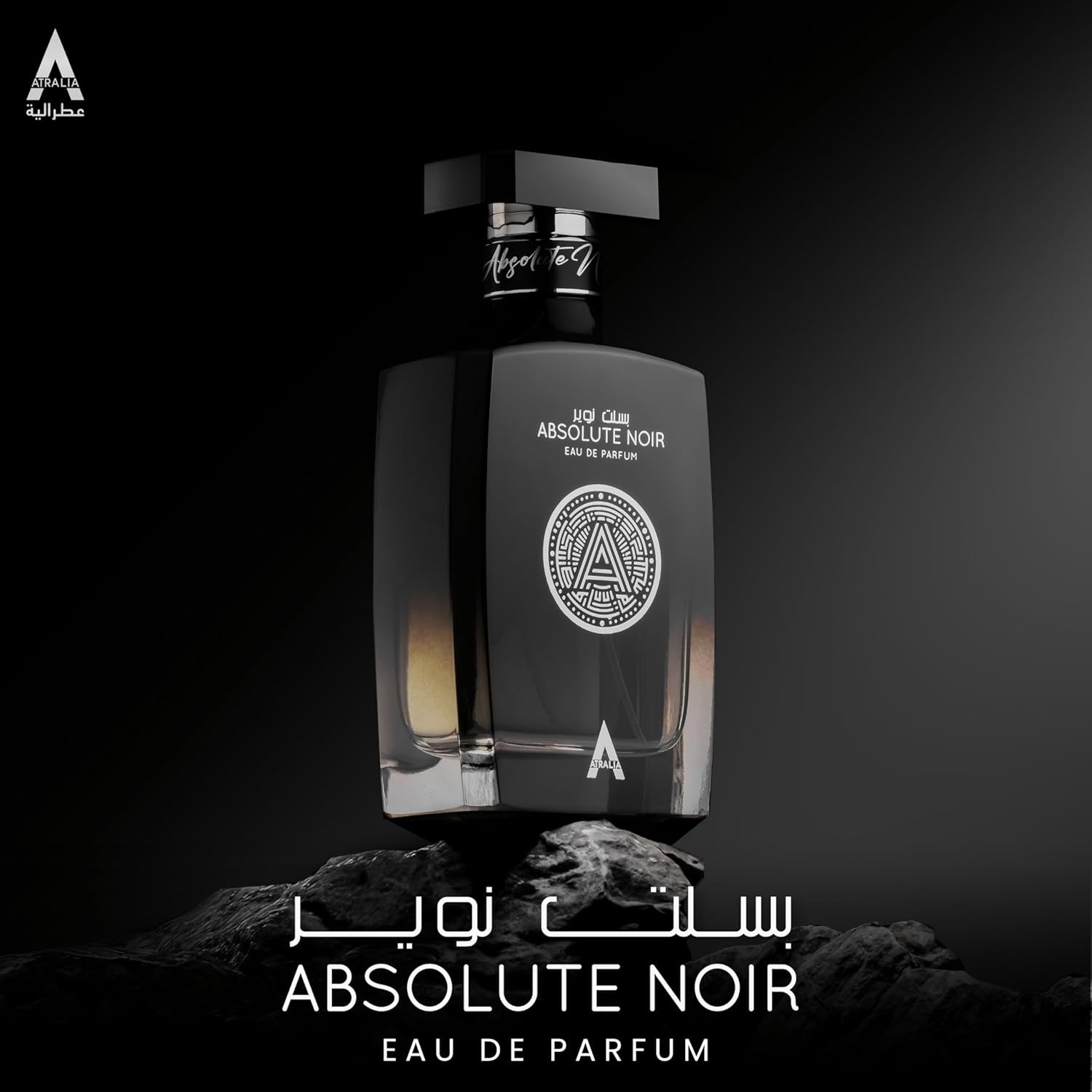 Absolute Noir Eau De Parfum for Men 100Ml 3.4Oz - Luxurious and Long Lasting Fragrances with Top Notes of Bergamot, Lemon, Grapefruit, Pink Pepper