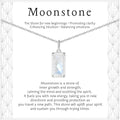 New Beginnings Rainbow Moonstone Sterling Silver Necklace for Women