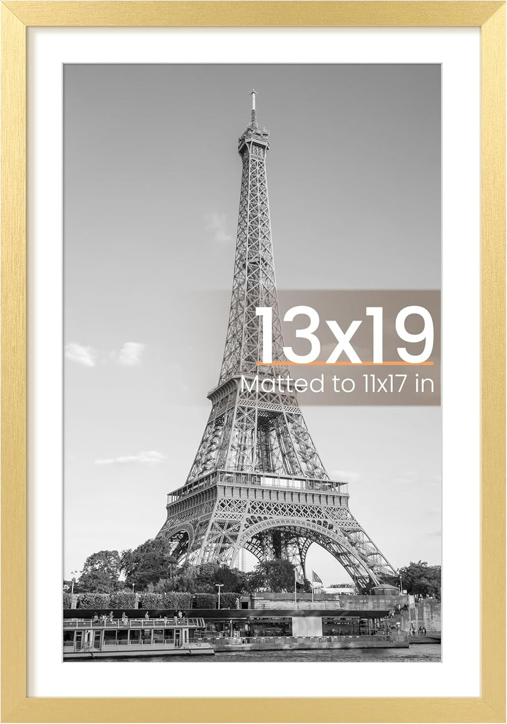 8.5x11 Black Picture Frame – Wall Hanging Display with Mat