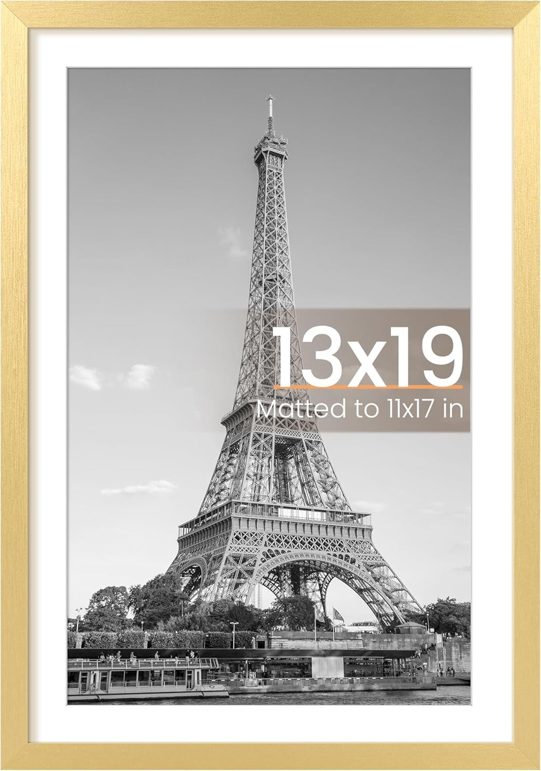 8.5x11 Black Picture Frame – Wall Hanging Display with Mat