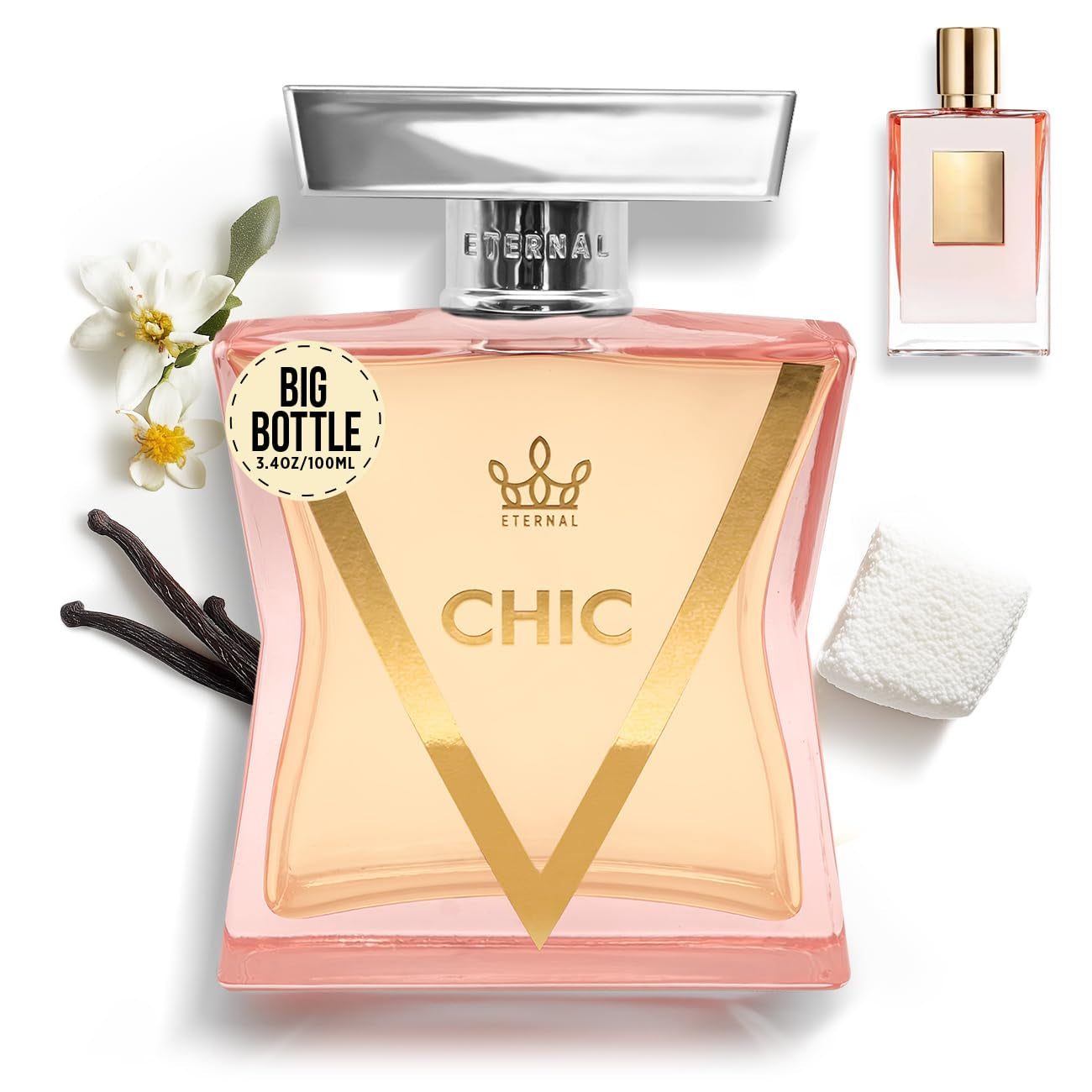 - Eternal Love Spell - Inspired by Designer Gourmand White Flowers Perfume - 3.4 Oz (100Ml) - EDP - Long-Lasting - Clean Ingredients - Perfume for Women - 2000 Sprays per Bottle
