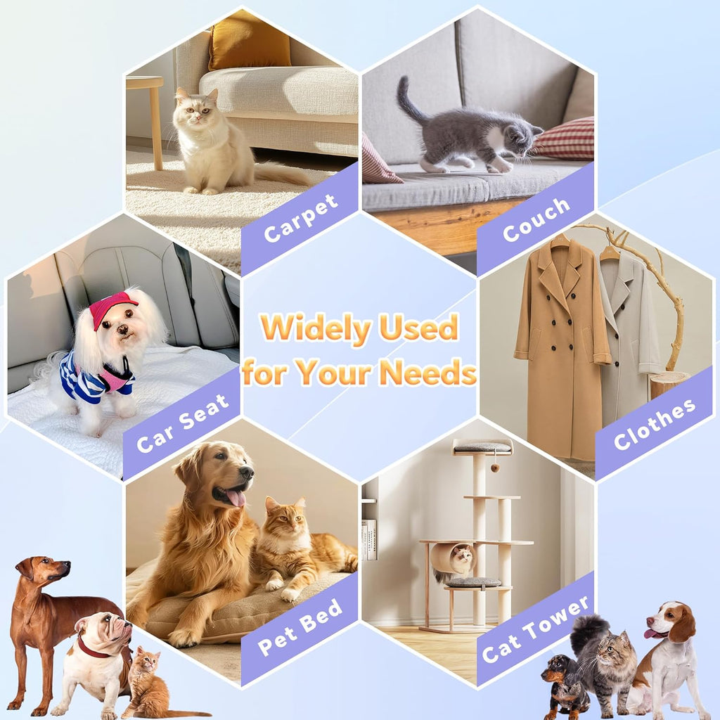 4 Pack Pet Hair Removal Tool, Cleaner Pro Pet Hair Remover for Cat and Dog, Reusable Carpet Scraper Lint Remover, Lint Shaver for Couch, Carpet, Clothing, Bedding, Car, Furniture, Pet Towers