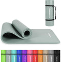 Yoga Mat Premium Non Slip Thick – Extra Comfortable Exercise Mat for Home Workouts, Pilates, Stretching & Gym – Cushioned NBR Foam, Gym Mat with Strap, for Women & Men