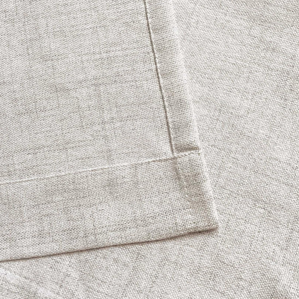 2 Pack Faux Linen Valance for Windows Kitchen Living Room Valances Rod Pocket Farmhouse Country Rustic Bathroom Small Window Treatment (54X15 Inch, Natural)