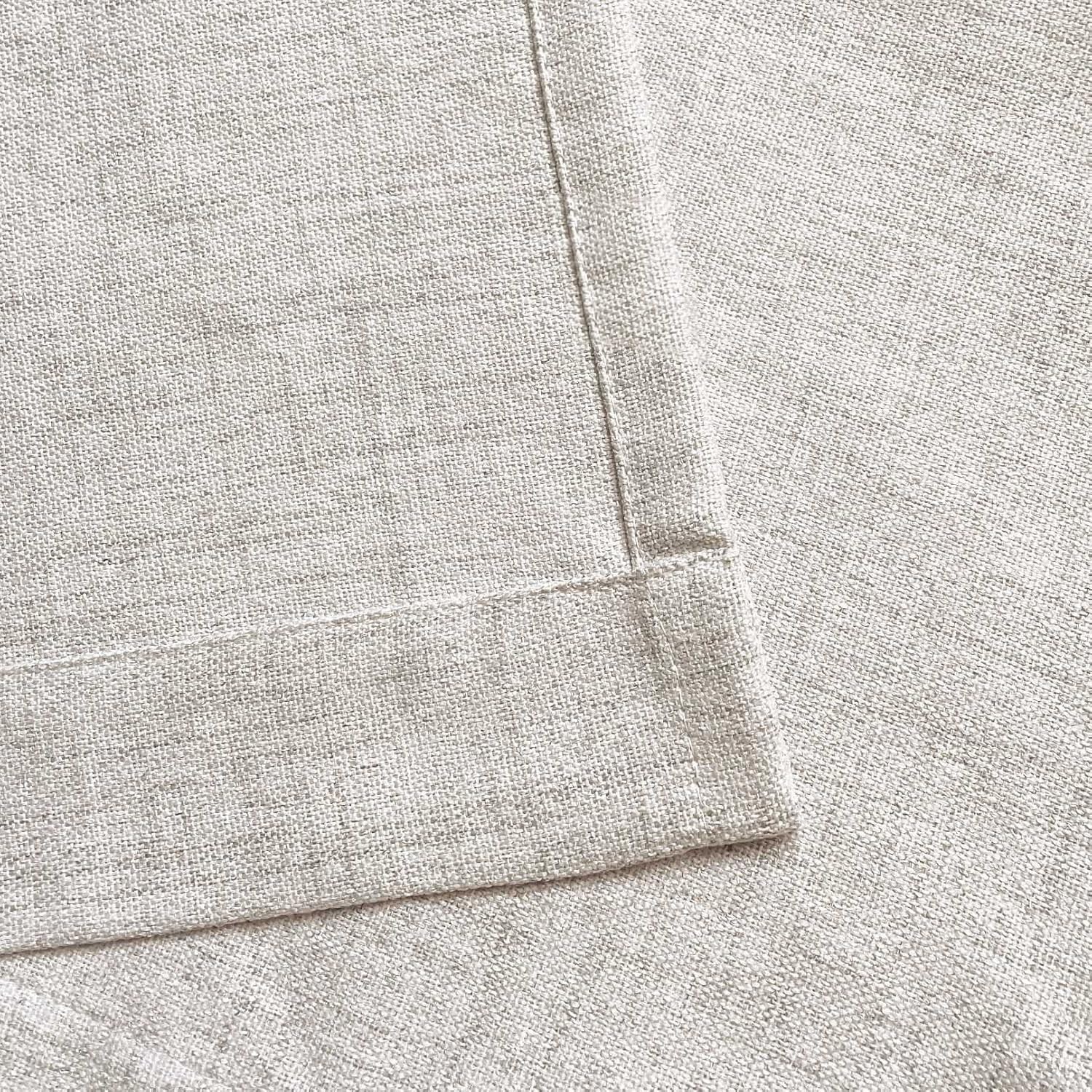 2 Pack Faux Linen Valance for Windows Kitchen Living Room Valances Rod Pocket Farmhouse Country Rustic Bathroom Small Window Treatment (54X15 Inch, Natural)