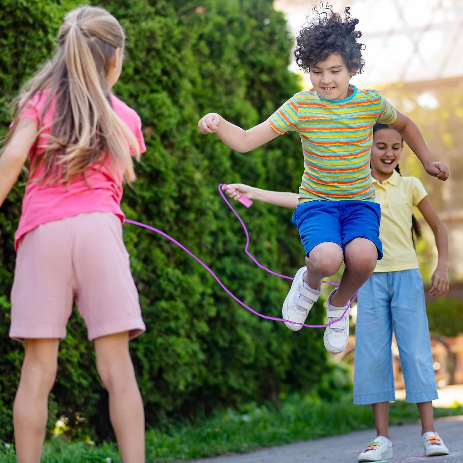 24Pcs Kids Jump Rope, Colorful PVC Skipping Ropes for Kids, Adjustable Skipping Rope, Tangle-Free Jumping Rope, Lightweight Skipping Ropes for Outdoor Indoor Fitness Exercise Fun