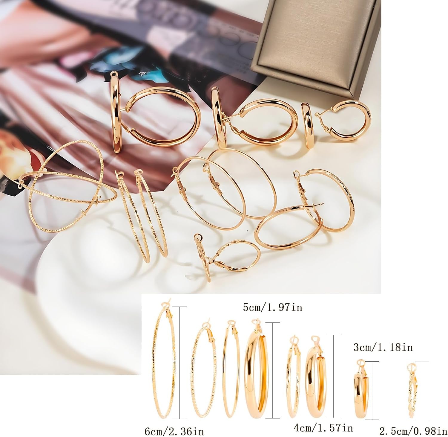 Golden Jewelry Sets for Women Fashion Costume Jewelry Includ Necklace Bracelet Rings Earrings Set