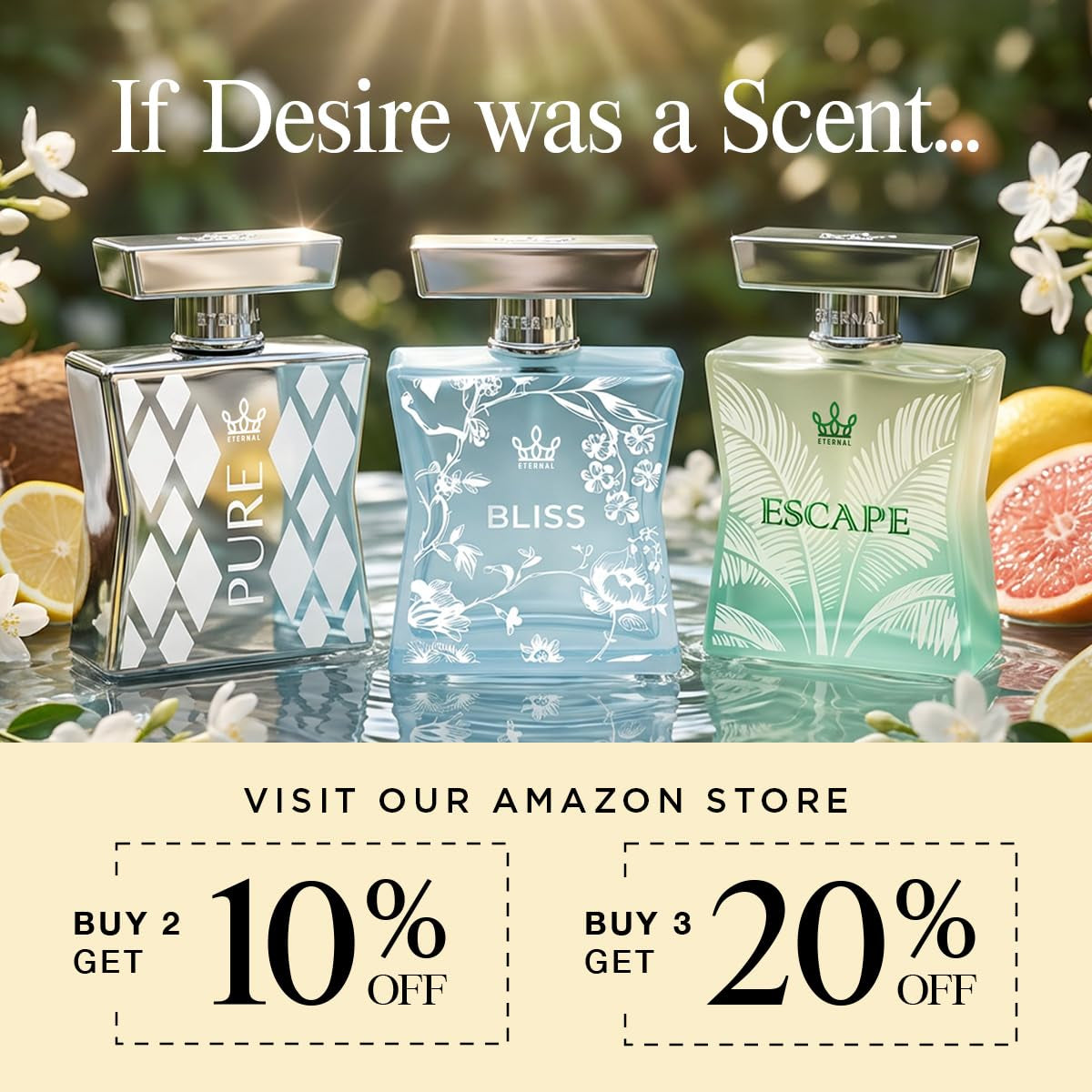 Eternal Bliss - Inspired by Designer Citrus Green Apple Perfume - 3.4 Oz (100Ml) - EDP - Long-Lasting - Vegan - Clean Ingredients - Perfume Spray for Women - 2000 Sprays per Bottle