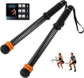 2 PCS Weighted Cordless Battle Ropes - Adjustable Resistance and Portable Ropeless Battle Ropes with Non Slip Handle - Low-Noise Exercise Rope for Instant Effective Workouts Anytime (Black)