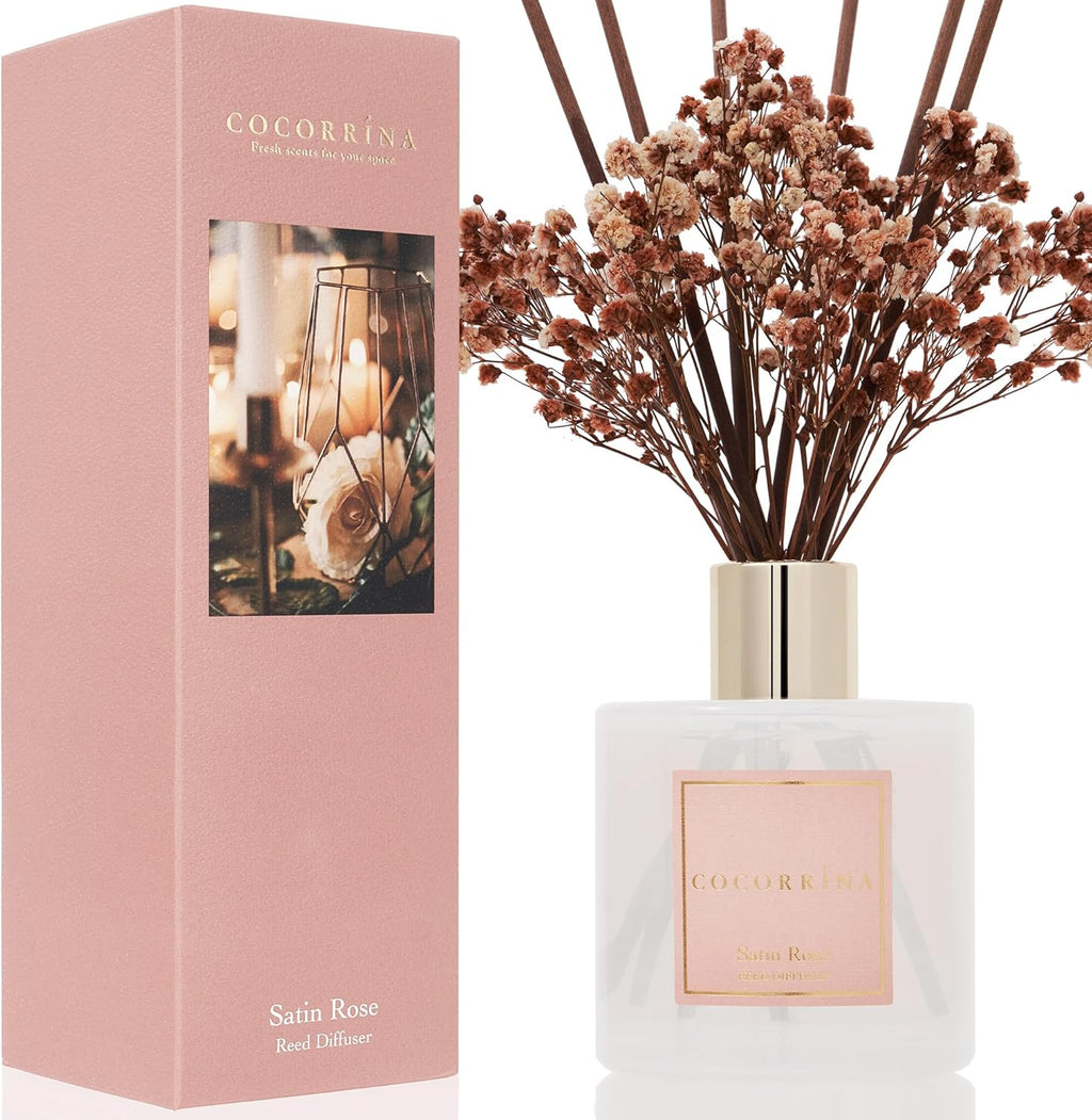 Reed Diffuser Sets, 6.7 Fl Oz. Black Forest Diffuser with Sticks Home Fragrance Reed Diffuser for Bathroom Shelf Decor