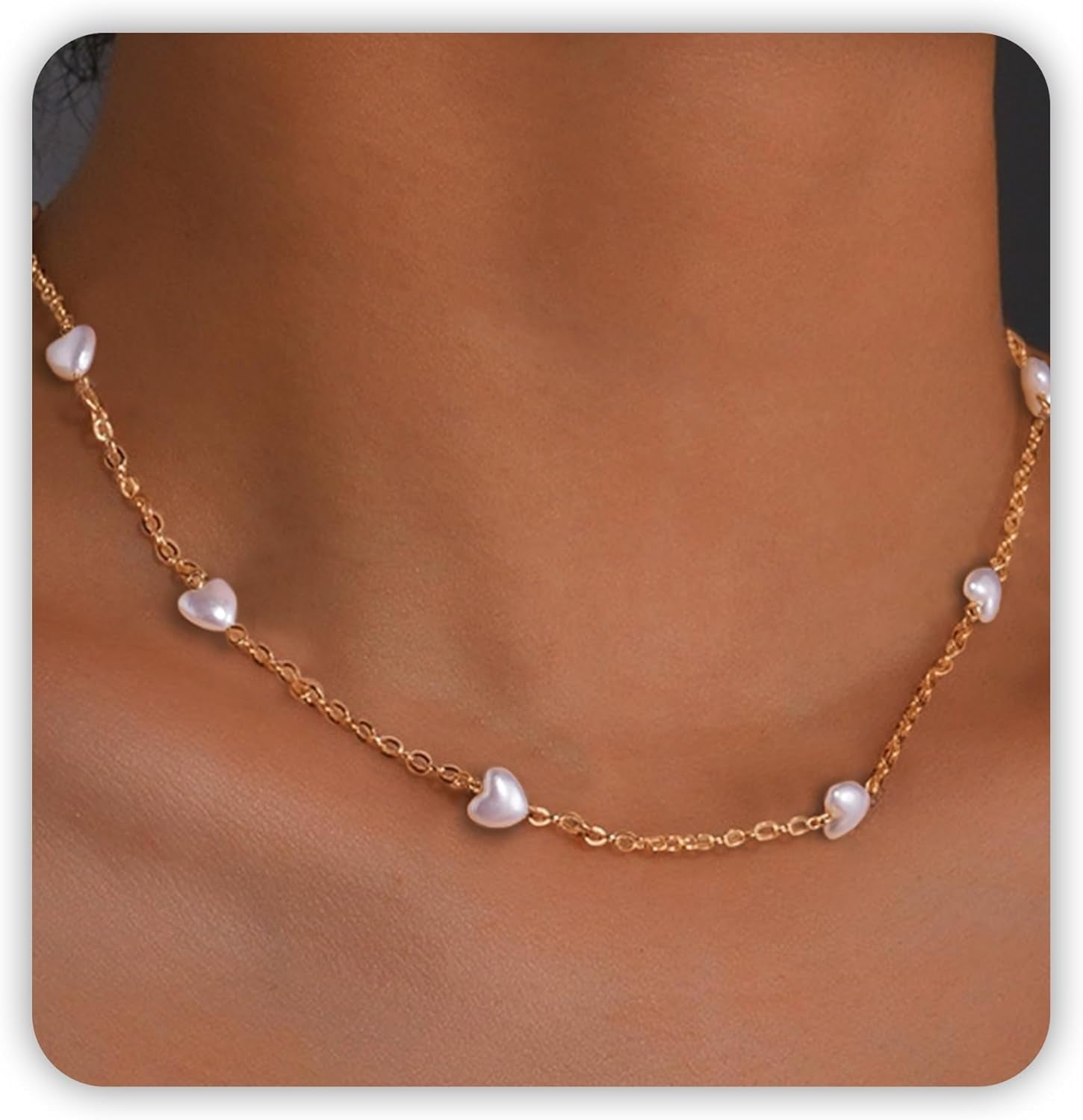 Pearl Necklaces, Daisy Pearls Choker for Women'S Pearl Strand Necklaces as Silver and Gold Choker for Teens, Silver Daisy Birthday Gifts 3 Pearls White Necklace as Prom Bridesmaid Gifts