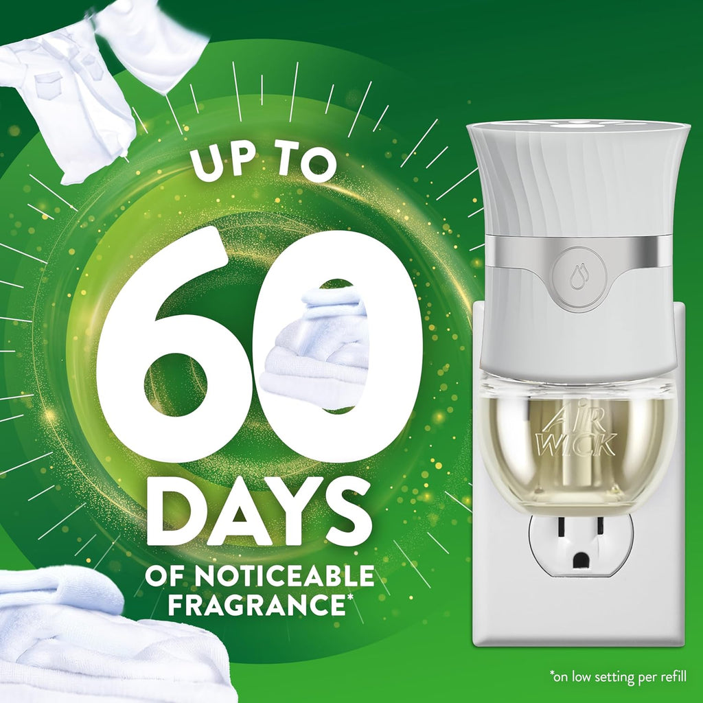 Plug in Scented Oil Refill, 10Ct, Fresh Linen, Air Freshener, Essential Oils, Eco Friendly Pack