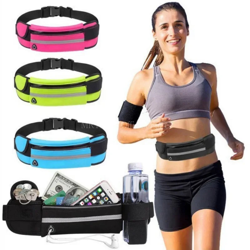 1Pc Running Bag Women Waist Bag Belt Bag Men Sports Fanny Pack Mobile Phone Bag Gym Running Cell Phone Jogging Run Cycling Bag
