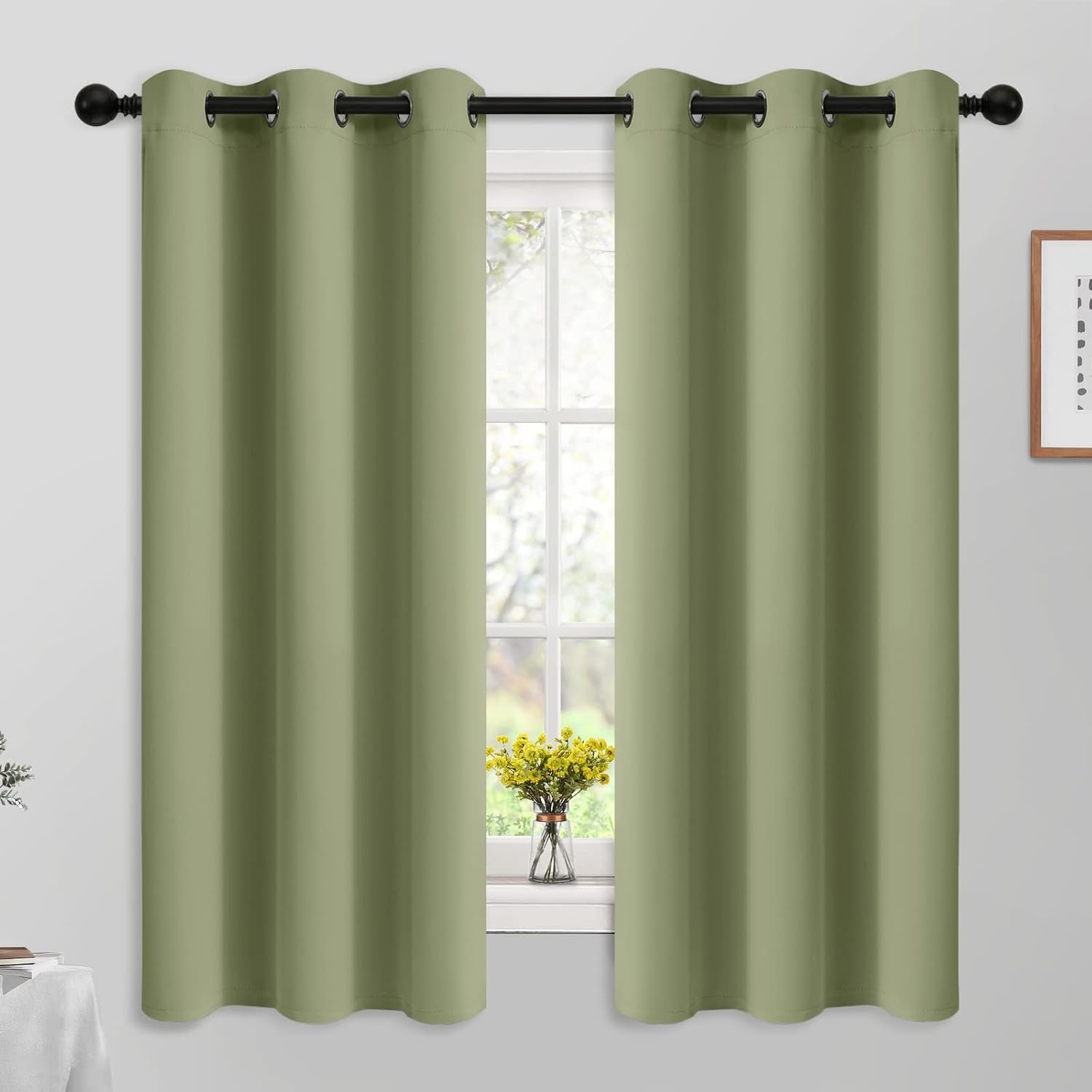Room Darkening Gray Blackout Curtains 84 Inch Long Light Blocking Thermal Insulated Window Treatment Grommet Drapes for Bedroom Living Room, 52W X 84L, Grey Curtains, 2 Panels