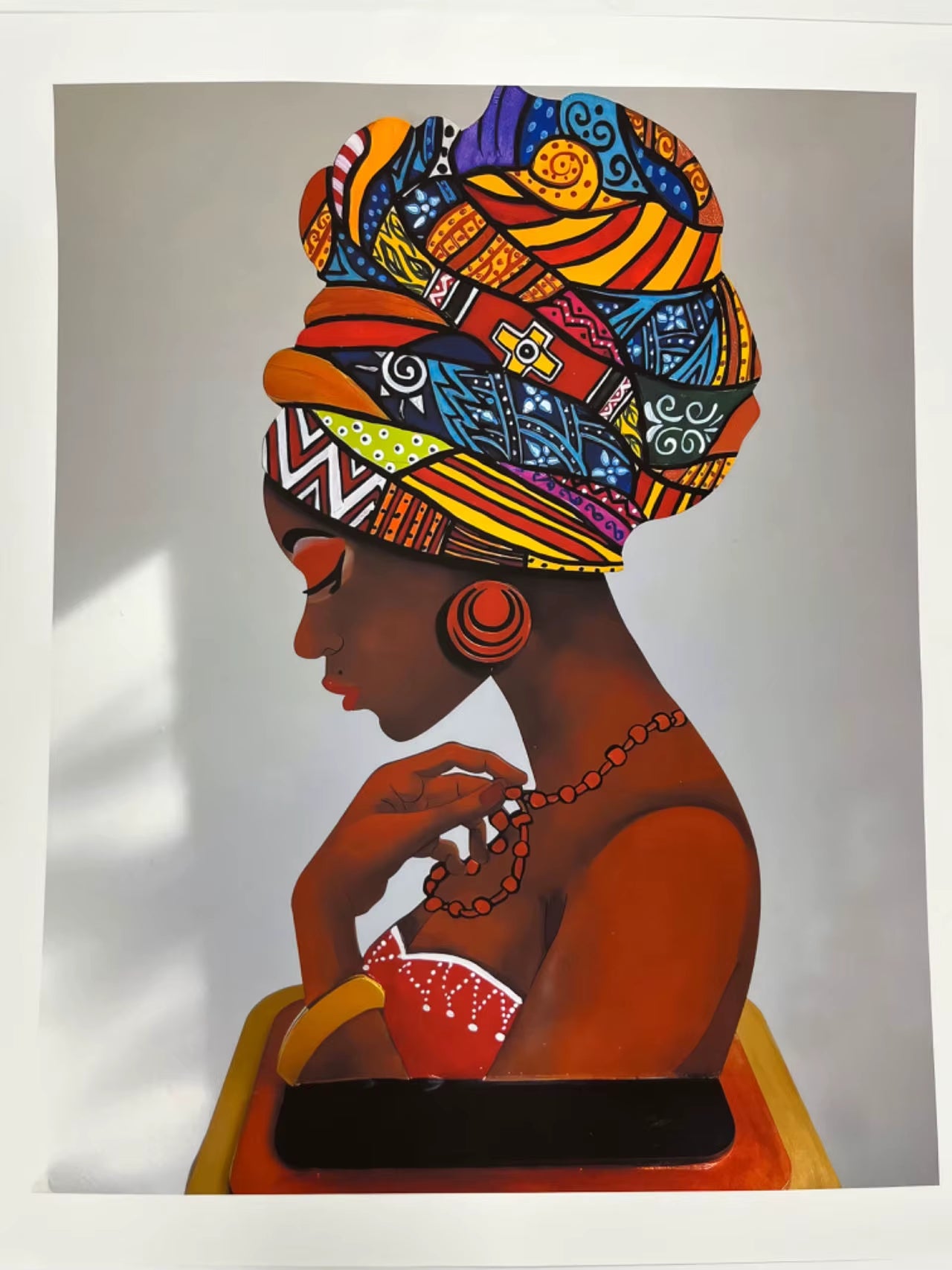 Abstract Figure Canvas Painting African Women Portrait Posters and Prints Wall Art for Living Room Home Decor Picture No Frame