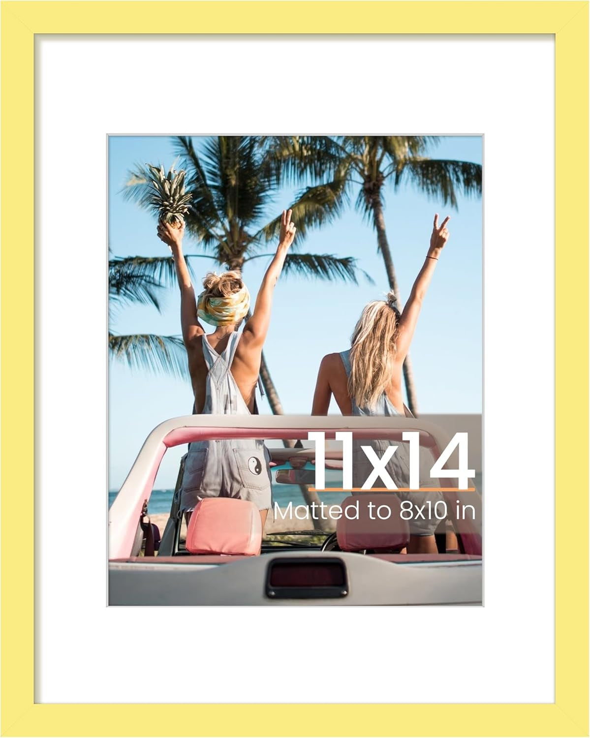 11x14 Black Picture Frame – Wall Hanging with Mat Option