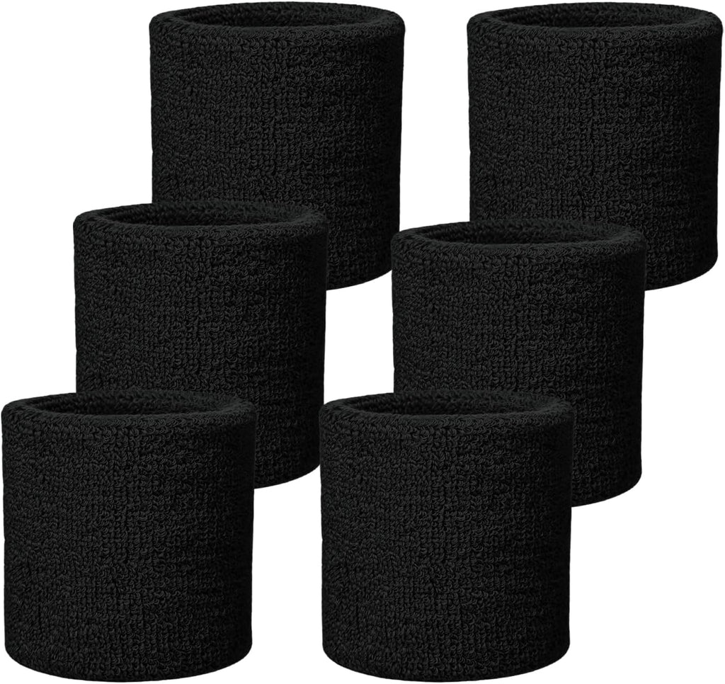 Wristbands Sweatbands for Men & Women, Breathable Tennis Wrist Bands Absorbent Sweat Band Multiuse Wristband for Basketball, Running, Gym, Working Out