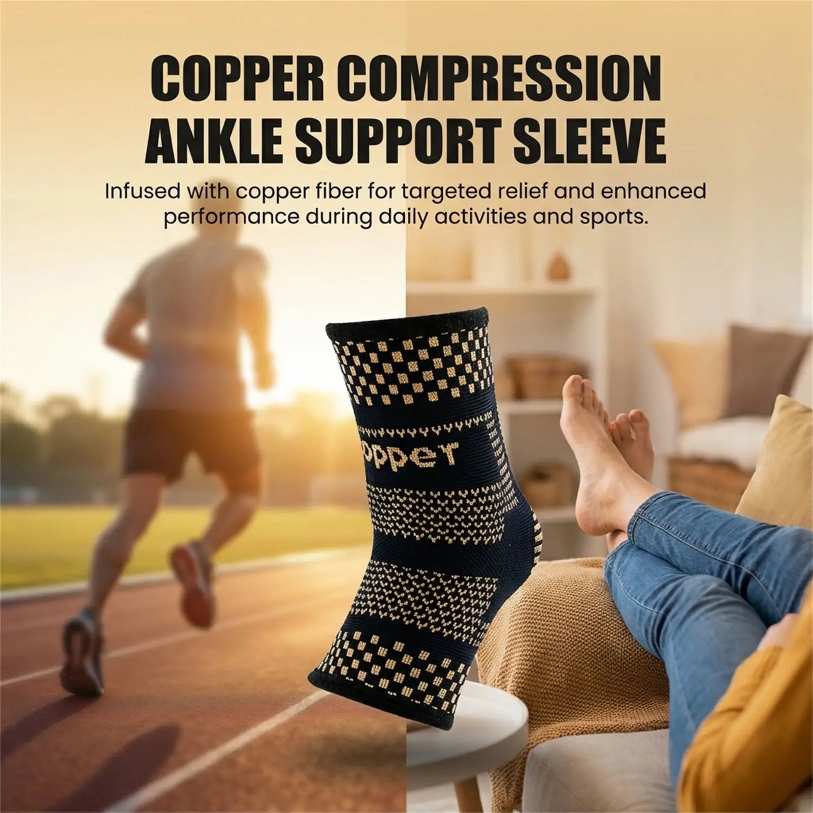 Copper Ion Wrist Support with Feature for Gym and Outdoor Sports