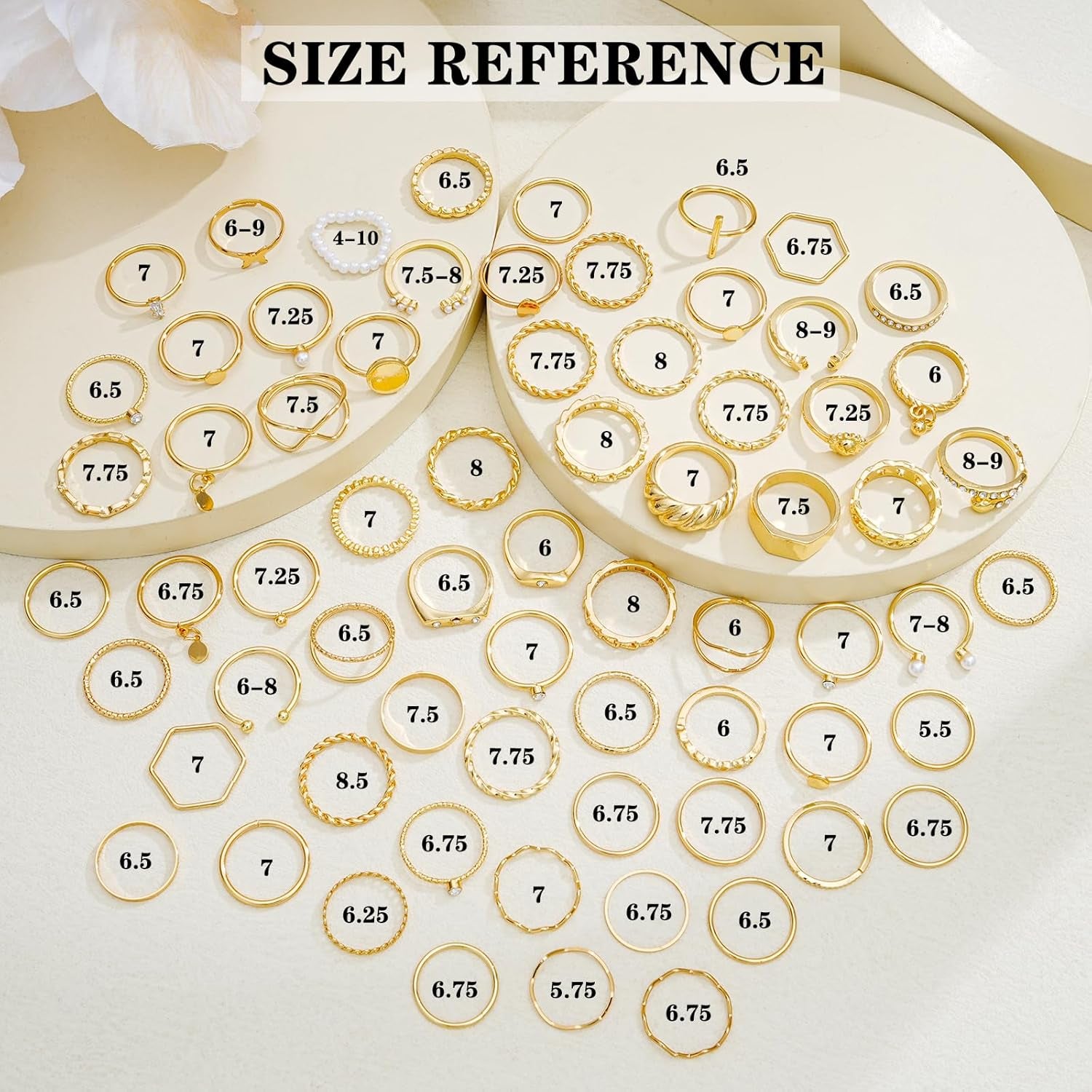 68 Pcs Gold Knuckle Rings Set for Women, Stackable Boho Joint Finger Midi Rings Silver Hollow Carved Crystal Stacking Ring Pack for Gift