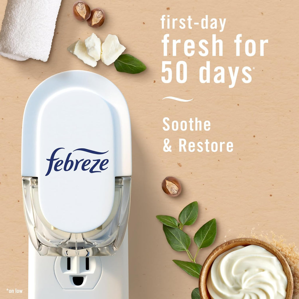 Plug in Air Freshener, Odor-Fighting Scented Oil Refill for Home, Bathroom, & Kitchen, Long Lasting, Refresh & Energize and Soothe & Restore Scents, 0.87Oz Refills, 4Ct (2 of Each)