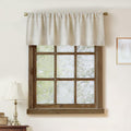 2 Pack Faux Linen Valance for Windows Kitchen Living Room Valances Rod Pocket Farmhouse Country Rustic Bathroom Small Window Treatment (54X15 Inch, Natural)