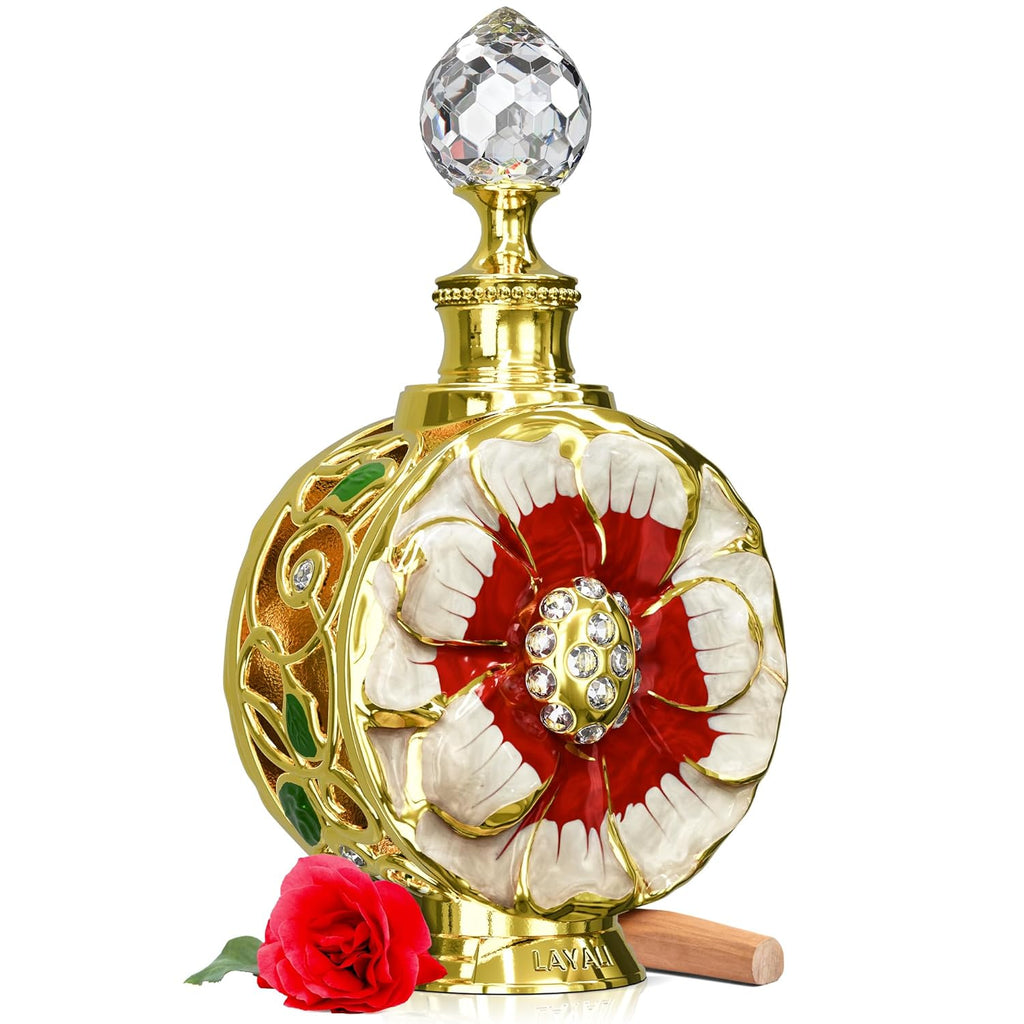 Layali Rouge - Luxury Products from Dubai - Long Lasting Personal Perfume Oil Fragrance - a Seductive Signature Aroma - 0.5 Oz
