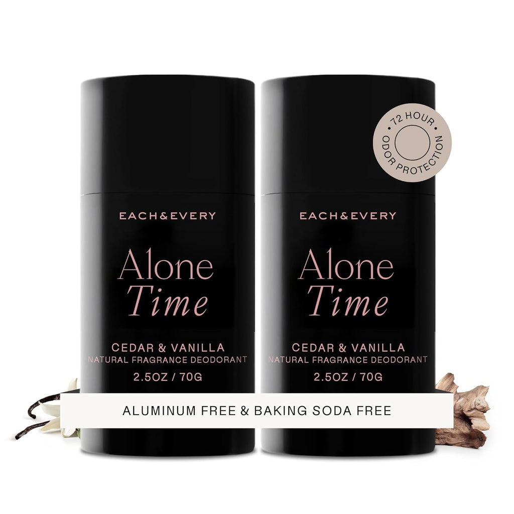 Aluminum Free Deodorant for Women & Men, Lavender & Lemon - All Natural Deodorant for Sensitive Skin, EWG Verified - Clean, Baking Soda-Free, Plant-Based Fragrance - 2.5Oz, 2 Pack
