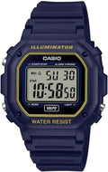 F108WH Series | Men'S Digital Watch | Illuminator | Water Resistant | LED Light | Daily Alarm | 1/100 SEC Stopwatch | 3 Hands (HR, Min, SEC) | Date/Day Display | Daily Alarm | 7 Year Battery