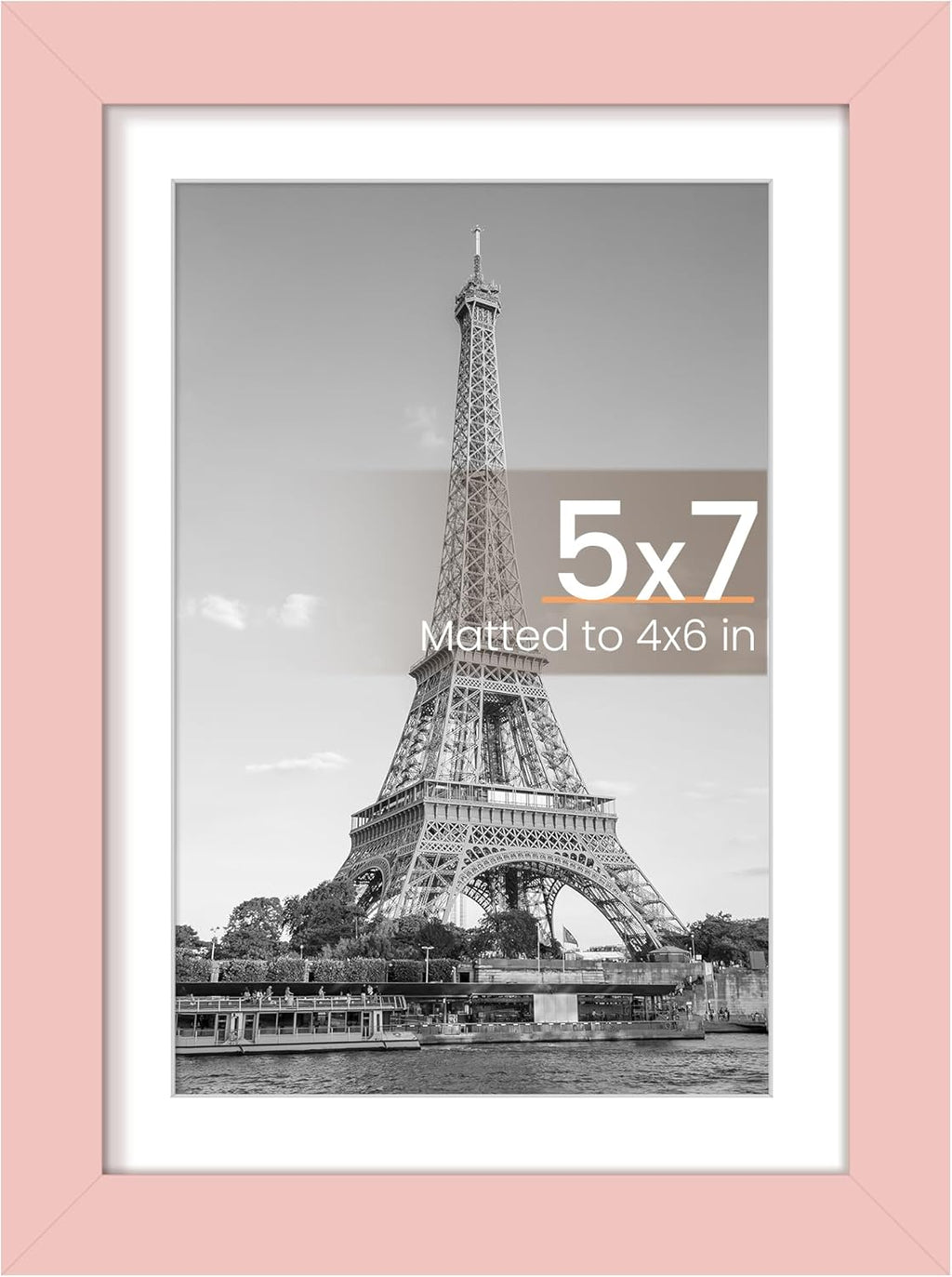 8.5x11 Black Picture Frame – Wall Hanging Display with Mat