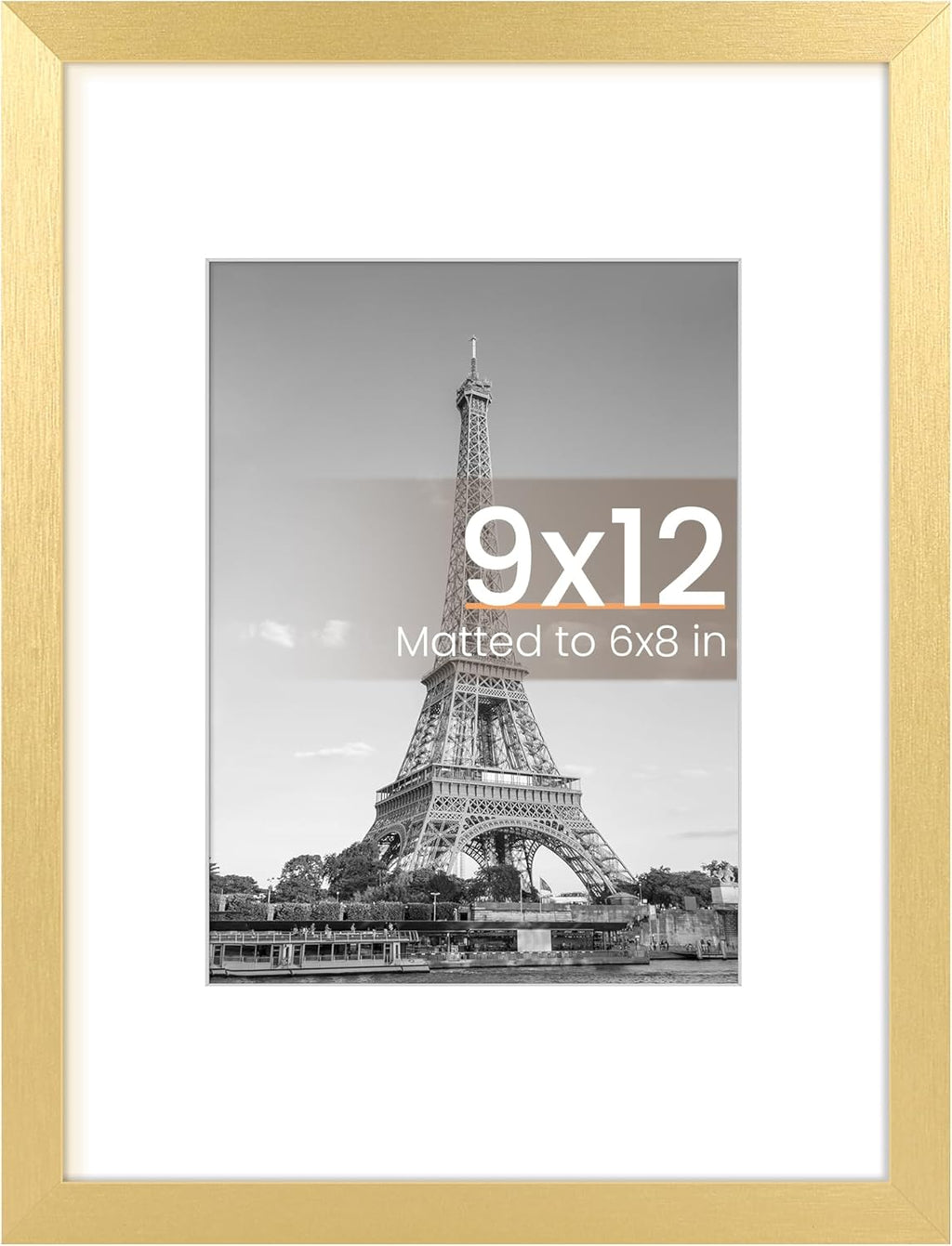 8.5x11 Black Picture Frame – Wall Hanging Display with Mat