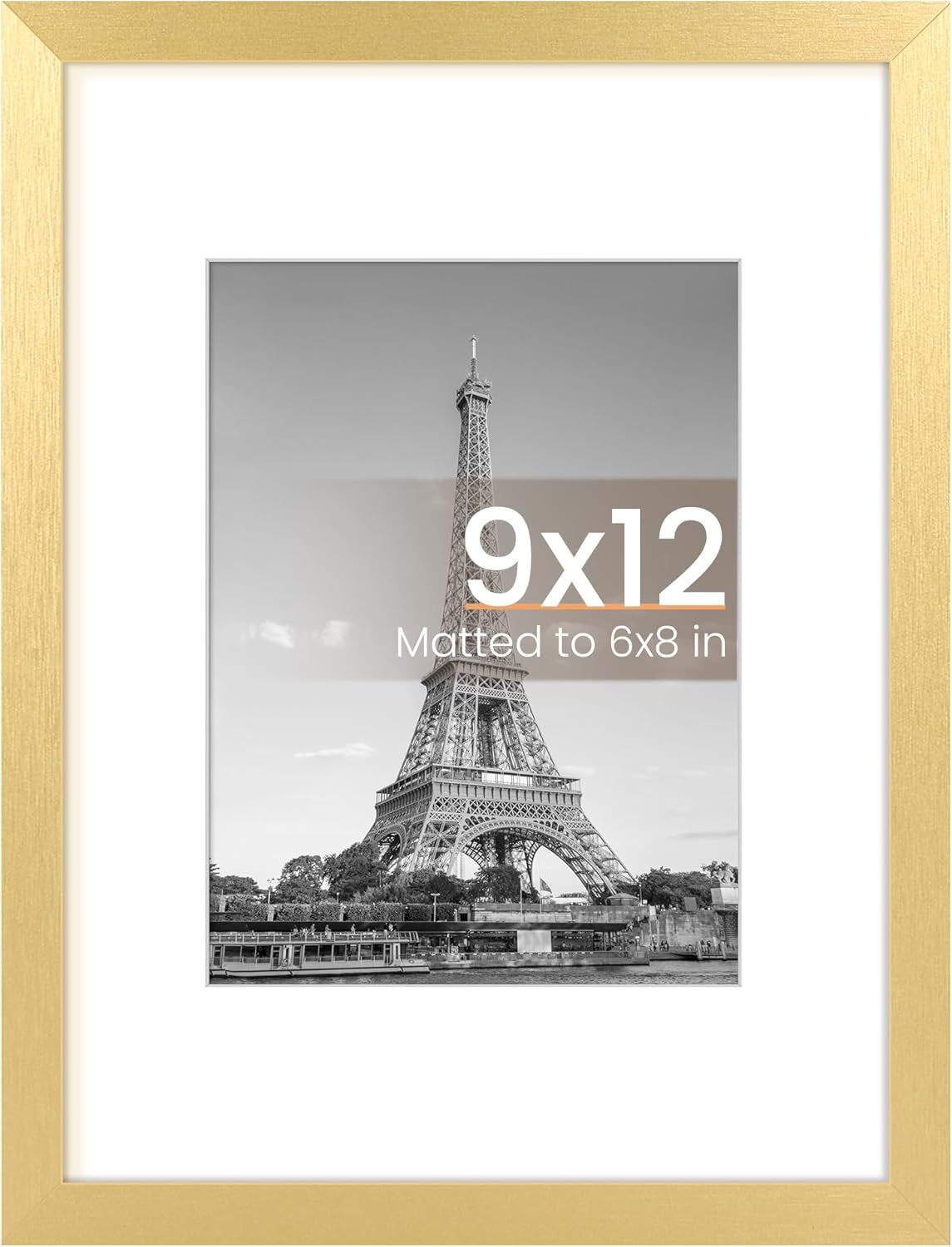8.5x11 Black Picture Frame – Wall Hanging Display with Mat