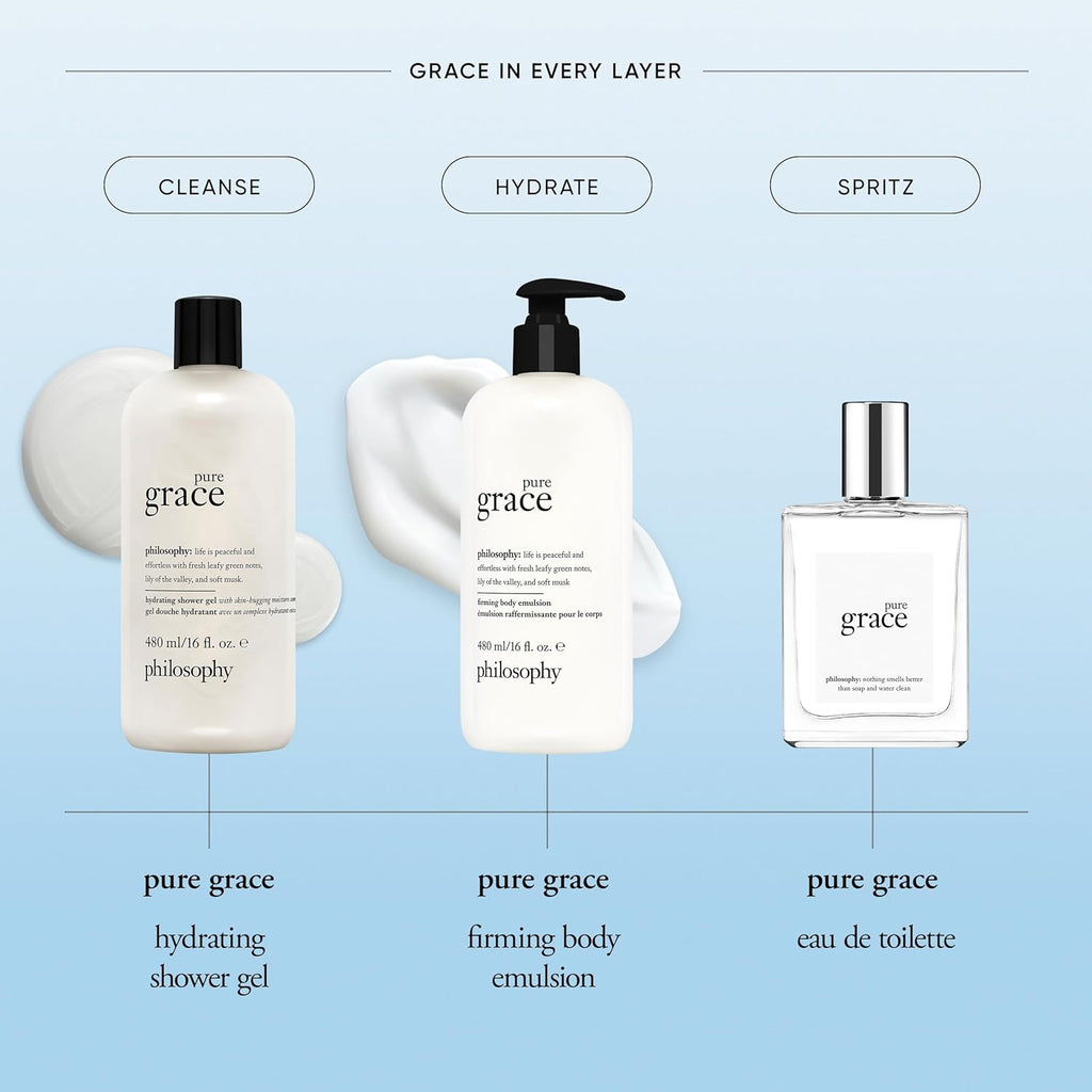 Philosophy Pure Grace - Crisp & Clean Women'S Perfume - with Notes of Water Lily, Leafy Greens & Musk - Long Lasting Fragrance