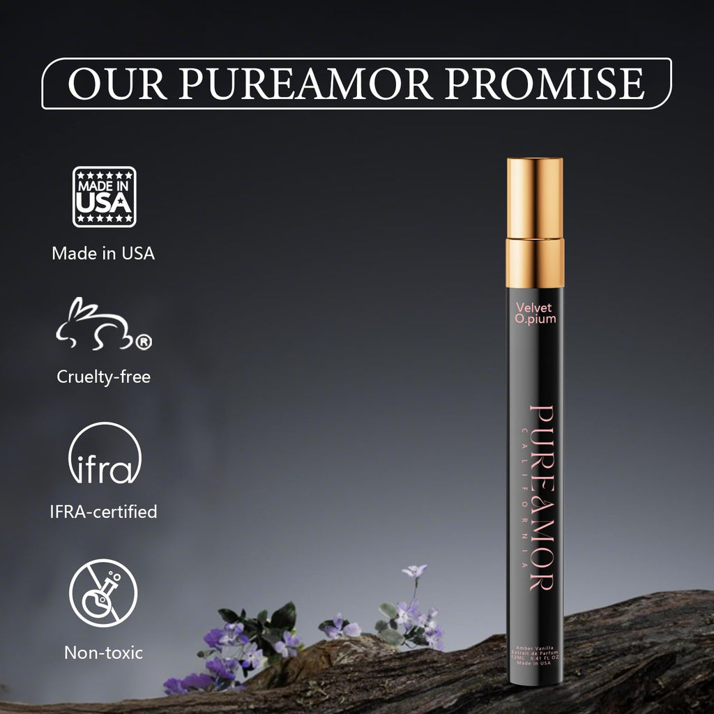 Pheromones Perfumes for Women, Amber Vanilla Perfume, Long Lasting Eau De Parfum, Premium Sent Blend Cologne for Men & Women, 0.41 Fl.Oz Travel Size Perfumes Spray