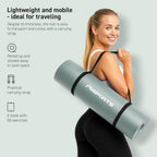 Yoga Mat Premium Non Slip Thick – Extra Comfortable Exercise Mat for Home Workouts, Pilates, Stretching & Gym – Cushioned NBR Foam, Gym Mat with Strap, for Women & Men